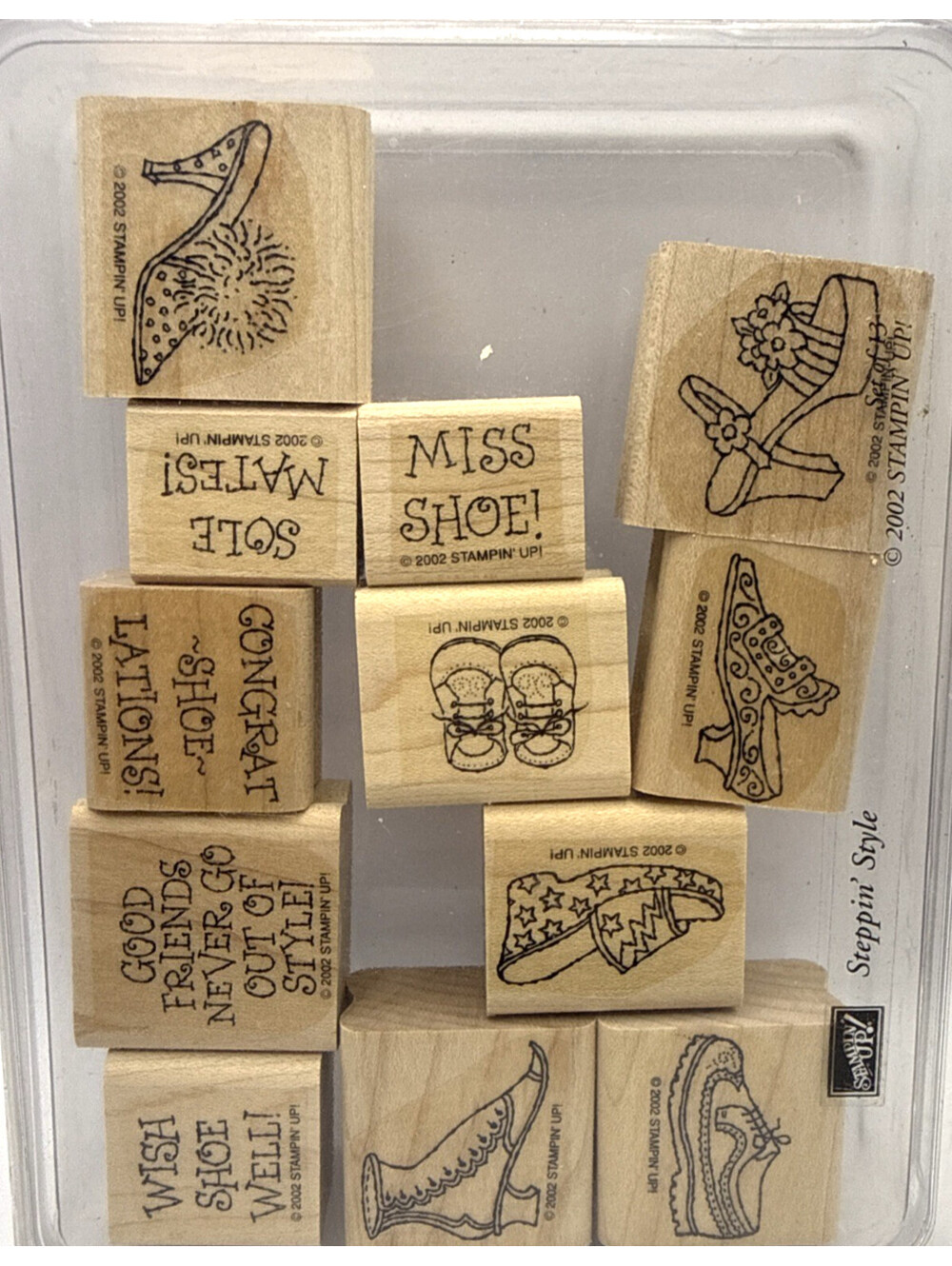 Stampin' Up rubber stamp set, STEPPIN' STYLE 2002 shoes